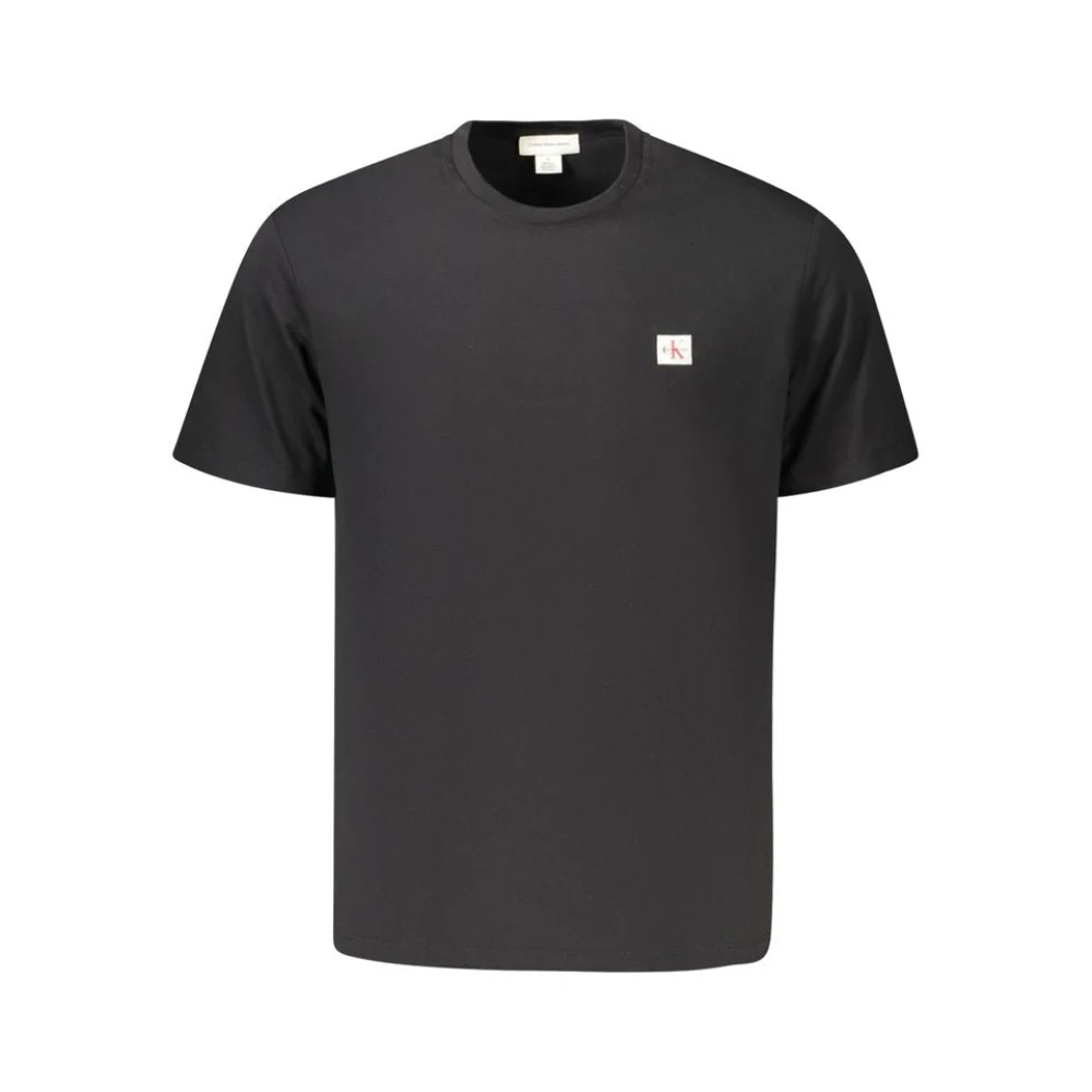 Calvin Klein Men's Black T-Shirts,, Cotton Logo Tee Shirt Large