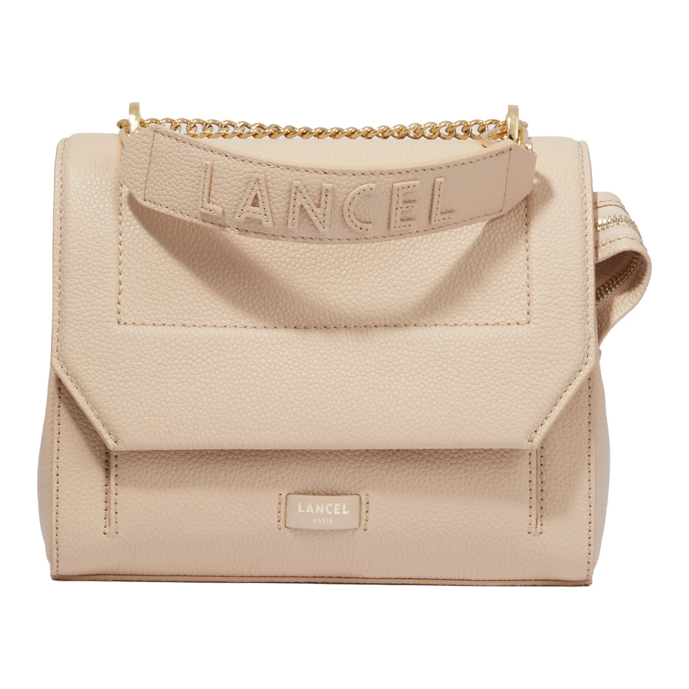 Lancel Women's Beige Ninon Flap Bag Leather - Handbags - One Size - Bags