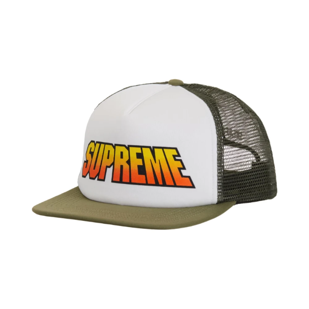 Supreme Gradient Mesh Back Cap in Olive Multicolor Unisex