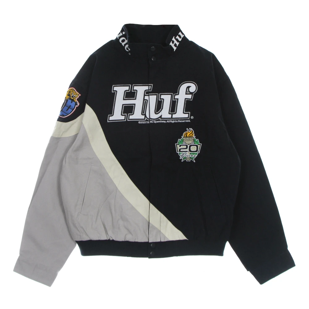 HUF Indigo Daytona Lichtgewicht Jas met Hoge Kraag Multicolor Heren