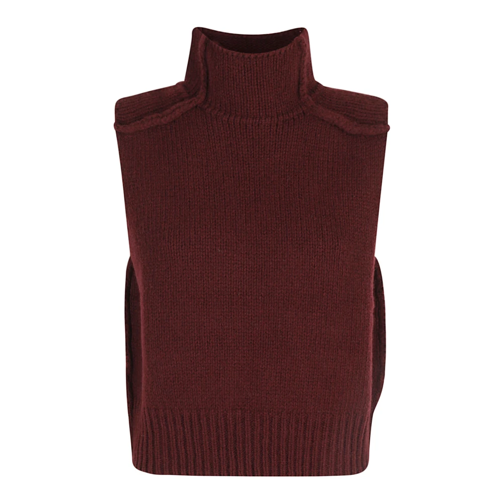 Roberto Collina Mock Neck Sweater Red Dames