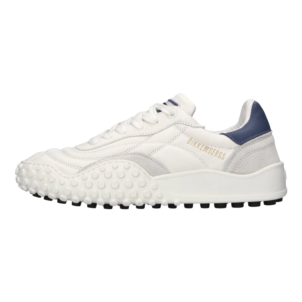 Bikkembergs Homme Blanc Chaussures, Taille: 41 Eu Baskets En Cuir Nappa