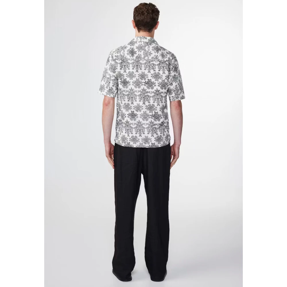 Nn07 Korte Mouw Off White Overhemd 5210 Multicolor Heren