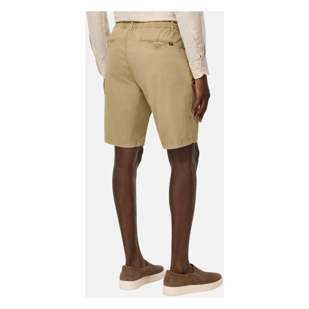 Boggi Milano Stretch katoenen zomer Bermuda shorts Beige Heren