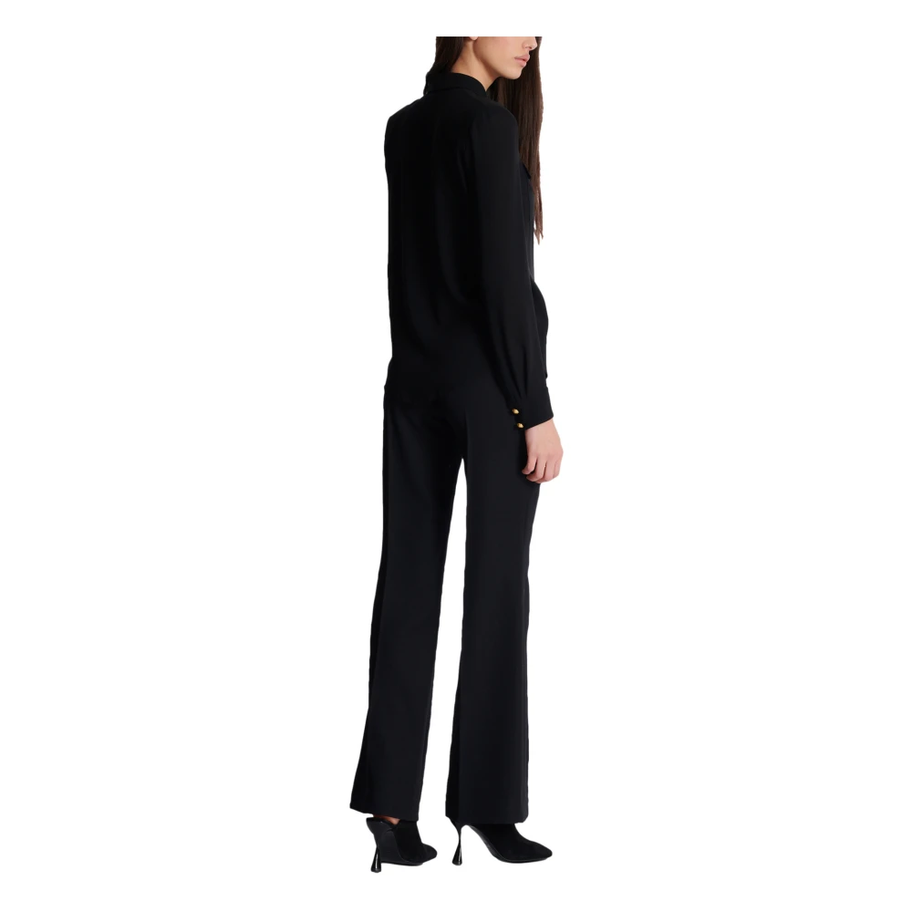 Balmain Crepe de chine overhemd Black Dames