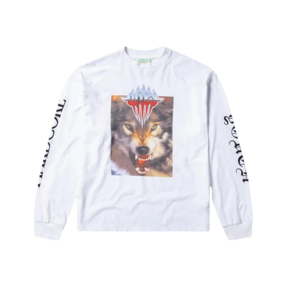 Aries Witte Longsleeve Tee White Heren