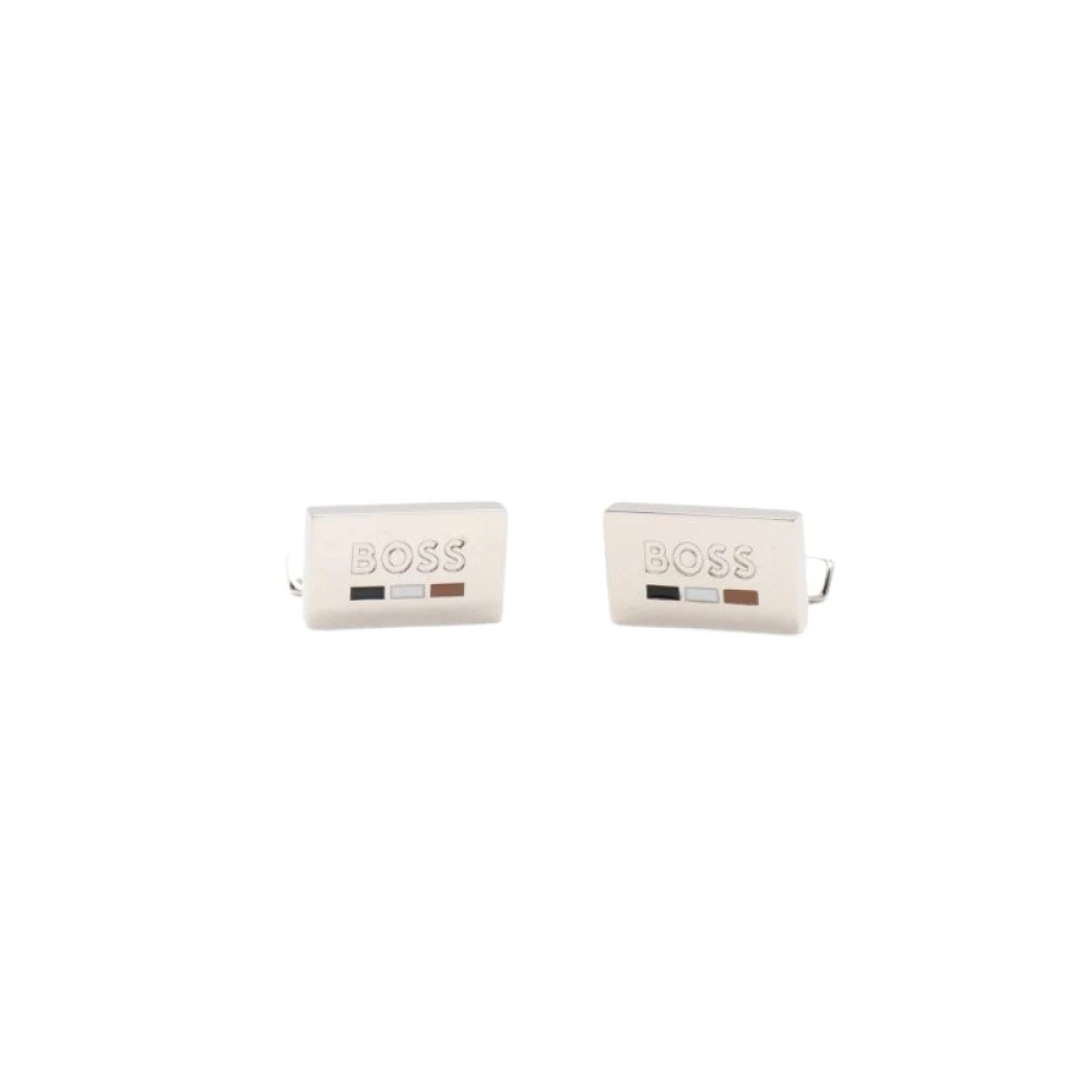 Boss B-Iconicdet Cufflinks - Male - Clips Bars - Gray - One Size - Accessories