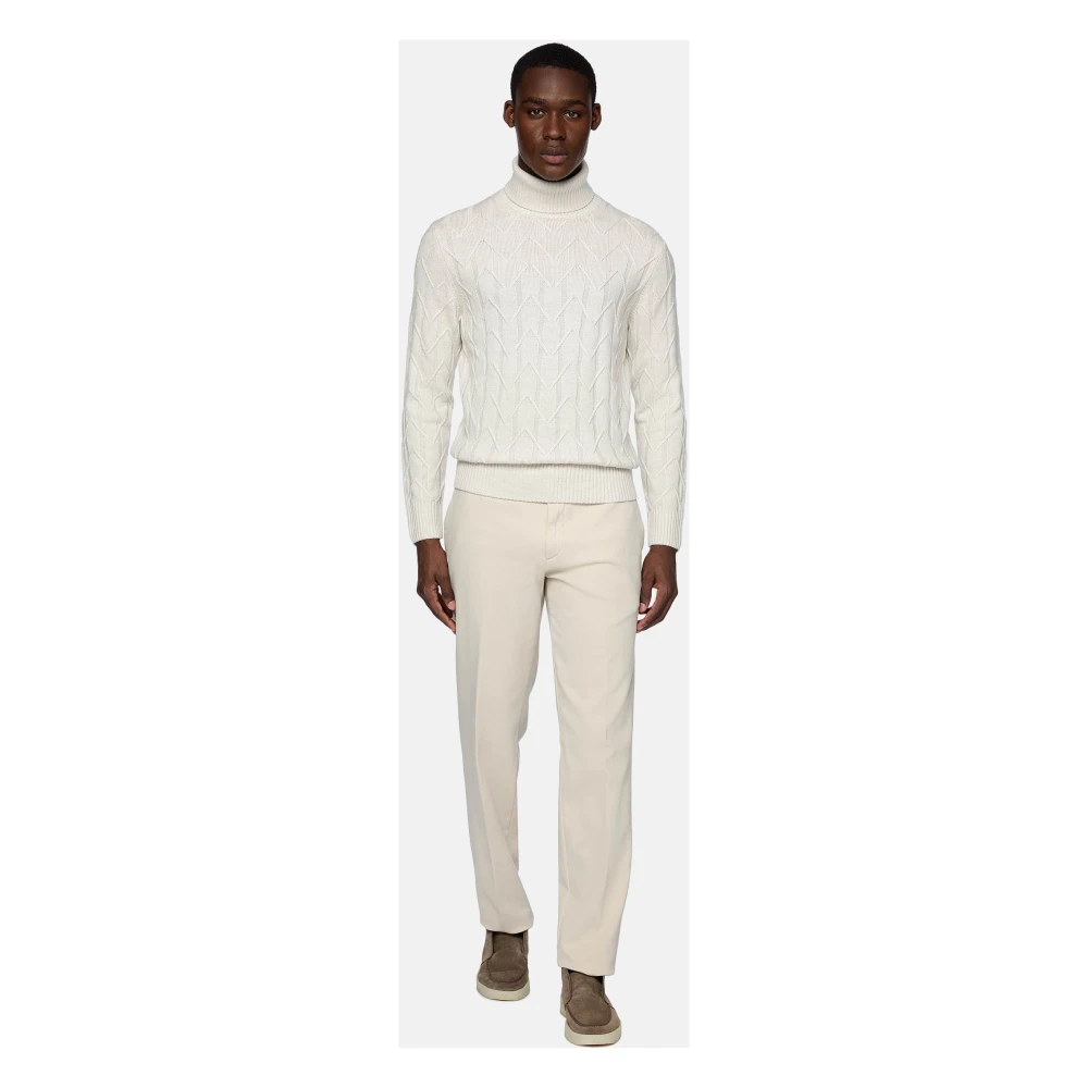Boggi Milano Stretch Katoenen Broek Beige Heren