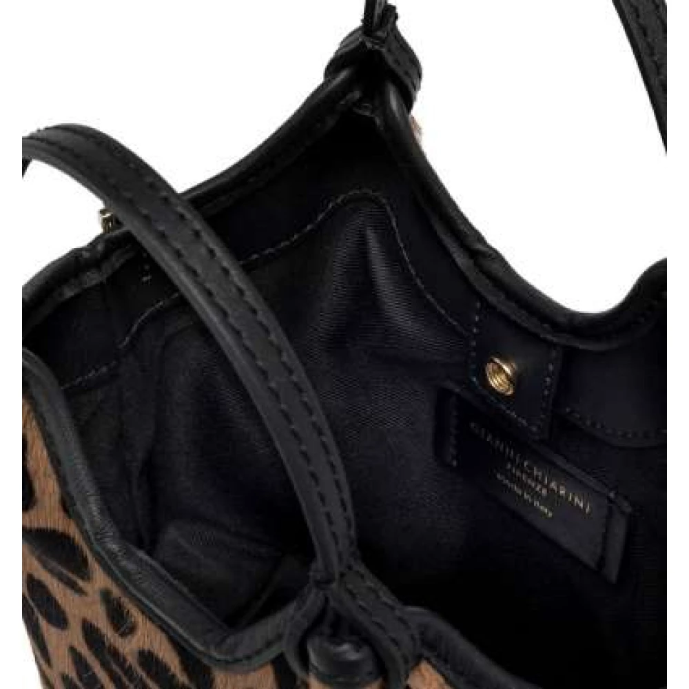 Gianni Chiarini Luipaard Mini Tas Crossbody Brown Dames