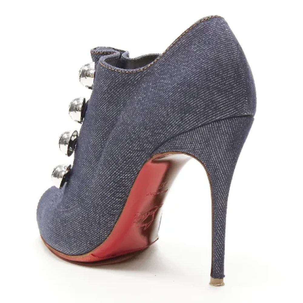 Christian Louboutin Pre-owned Denim boots Blue Dames