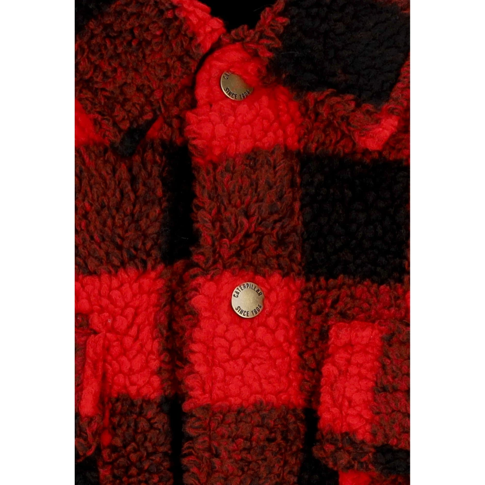 CAT Sherpa Gewatteerd Overshirt Rood Zwart Multicolor Heren