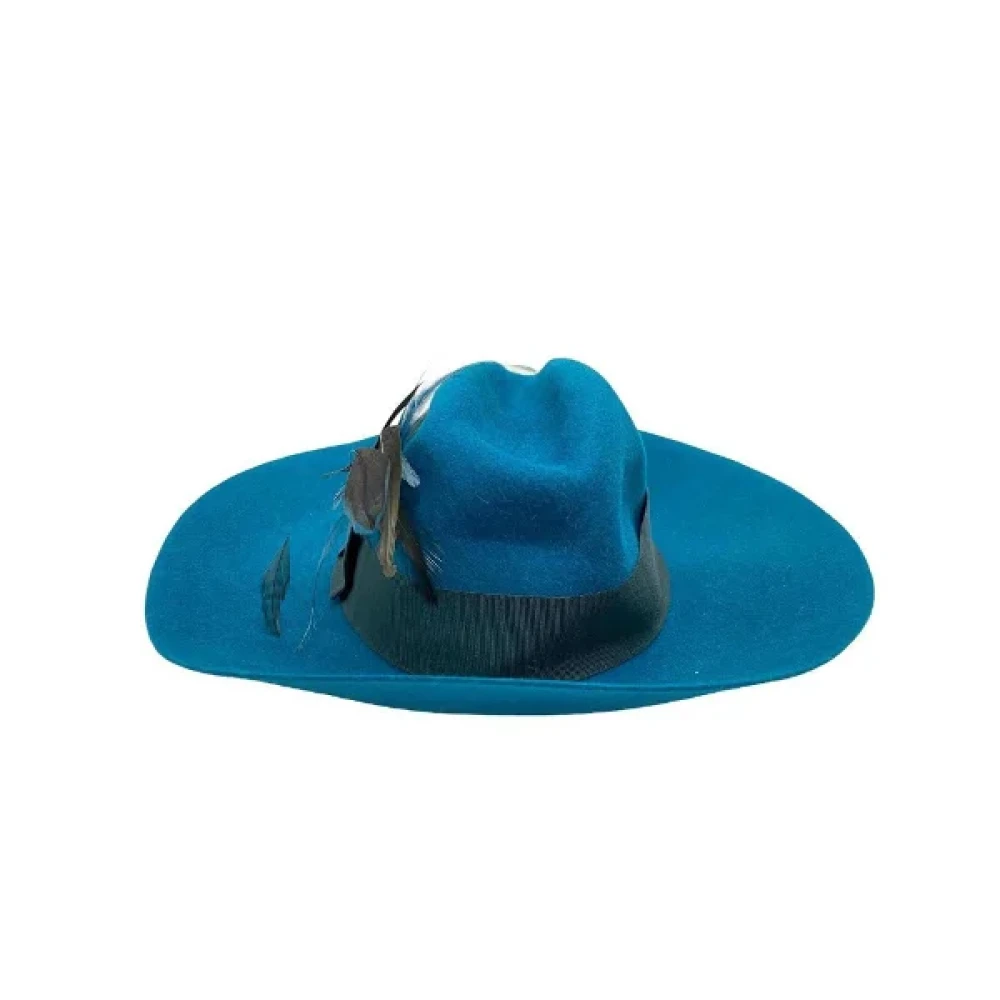 Gucci Vintage Pre-owned Cotton hats Blue Dames