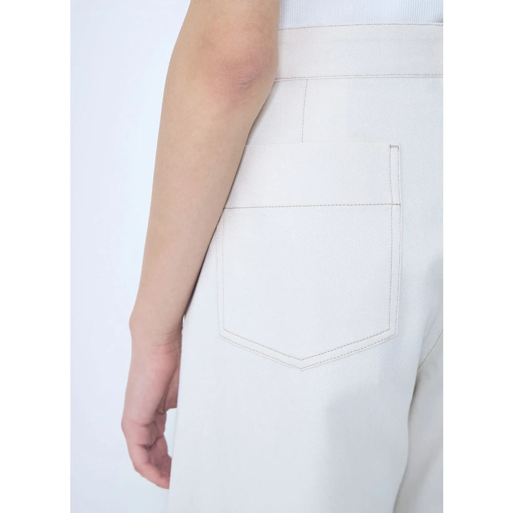 Lemaire Gedraaide Straight-Leg Broek Beige Dames