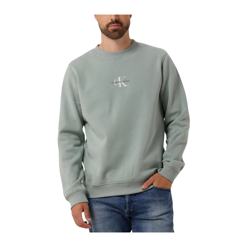 CALVIN KLEIN Heren Truien & Vesten Monologo Crew Neck Grijs