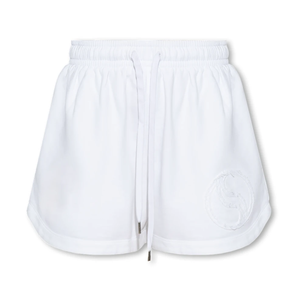 Stella Mccartney Shorts met logo White Dames
