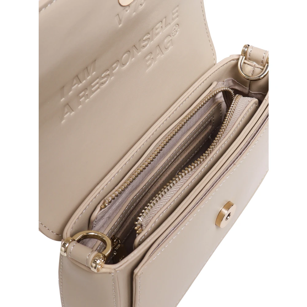 V73 Beige Schoudertas met Afneembare Band Beige Dames