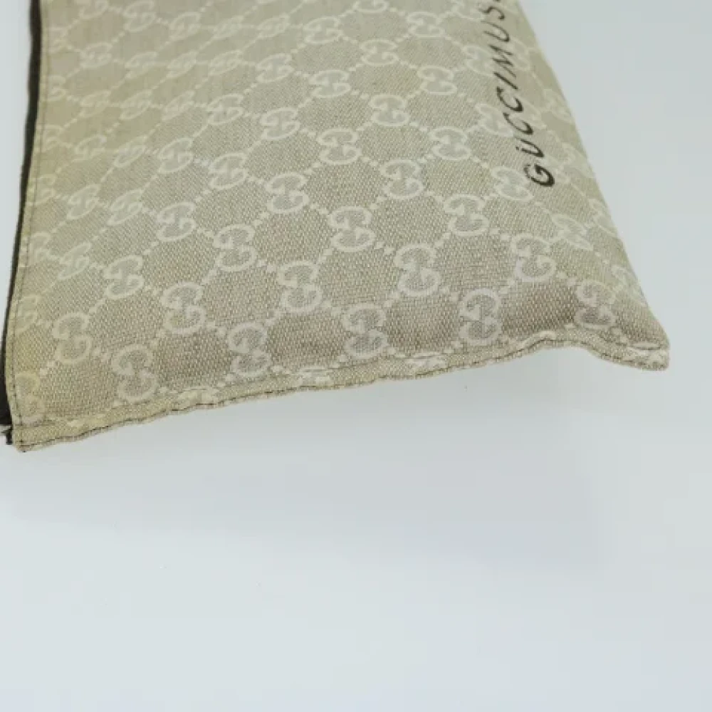 Gucci Vintage Pre-owned Canvas pouches Beige Dames