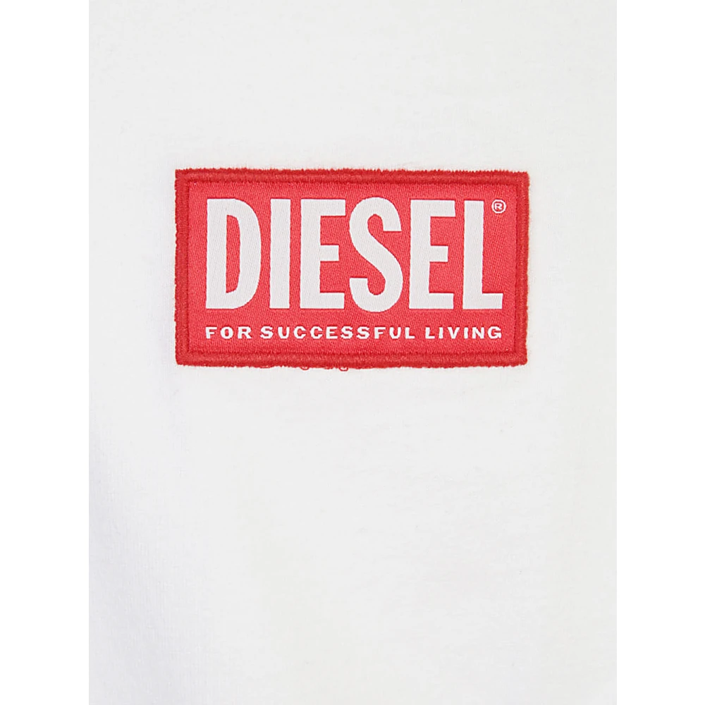 Diesel Witte T-shirts en Polos White Heren