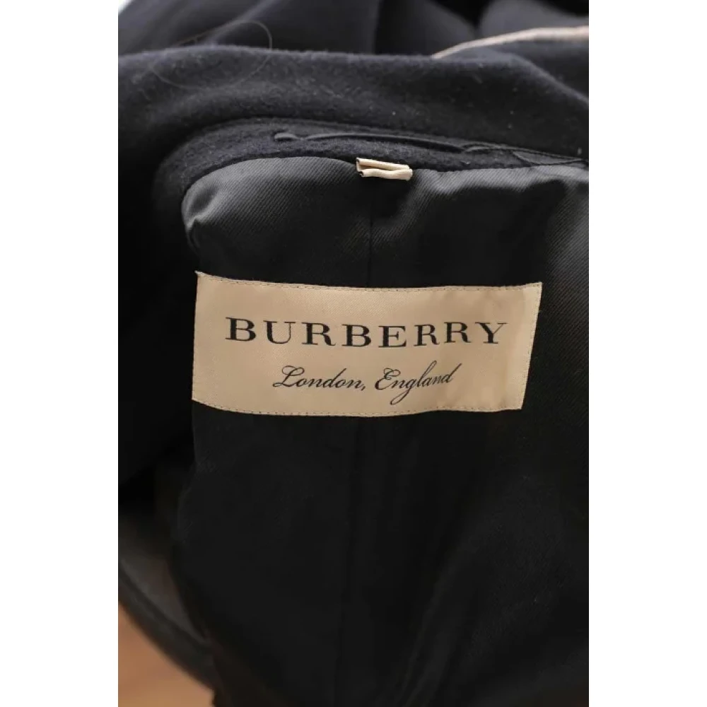 Burberry Vintage Pre-owned Wool outerwear Black Heren