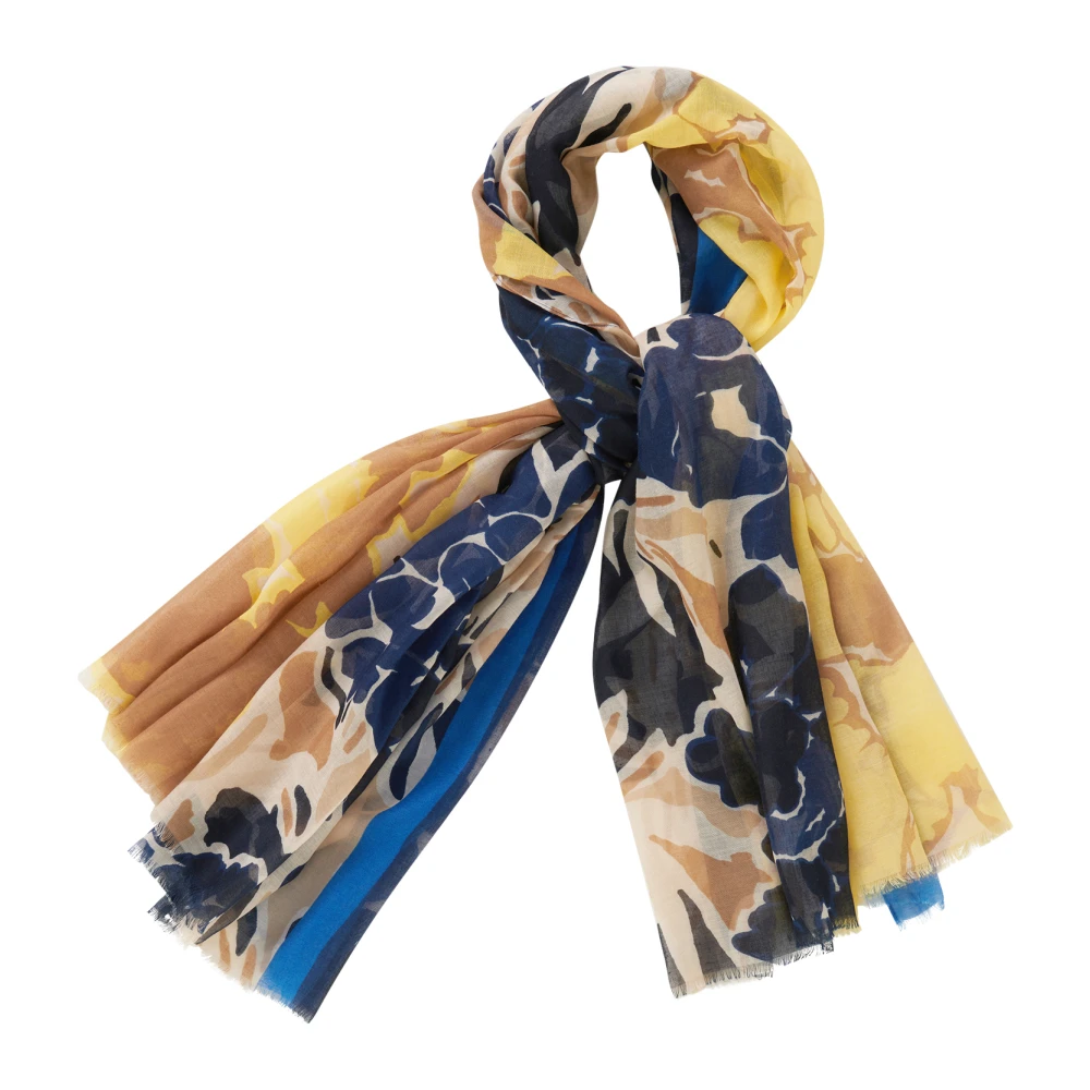 Betty Barclay Bloemen sjaal met franjes Multicolor Dames