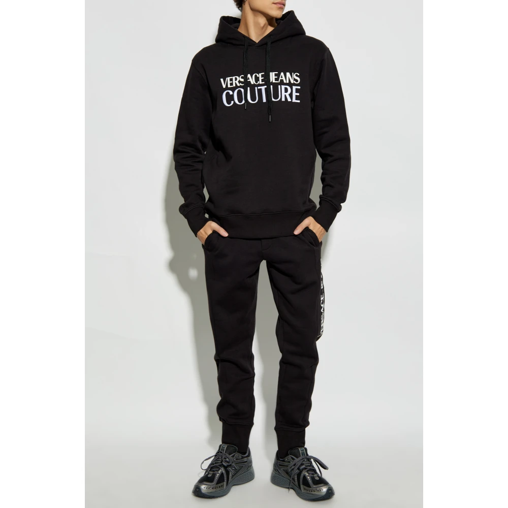 Versace Jeans Couture Sweatpants met logo Black Heren
