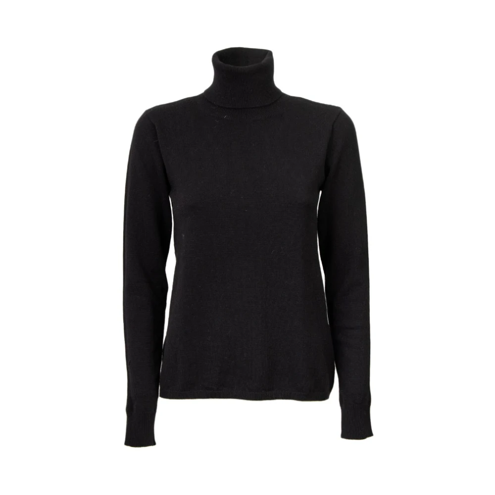 Max Mara Zwarte Kasjmier Coltrui Black Dames