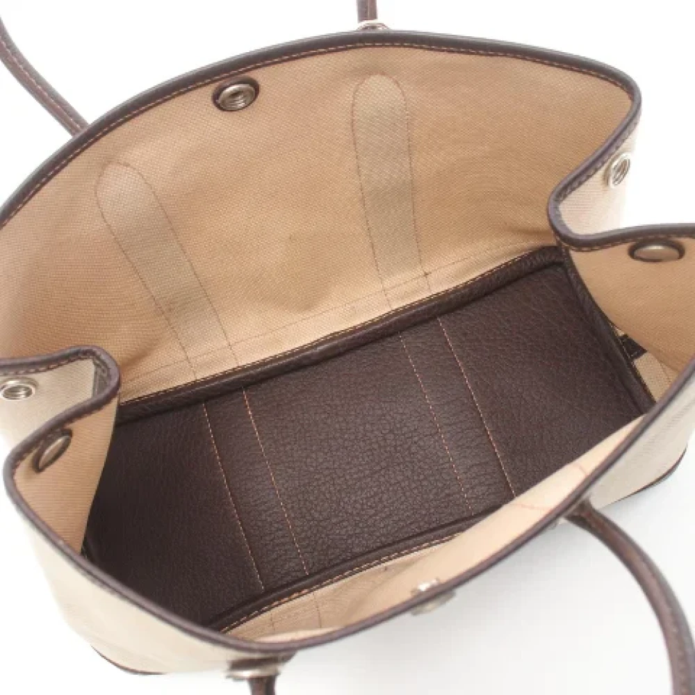 Hermès Vintage Pre-owned Canvas handbags Beige Dames
