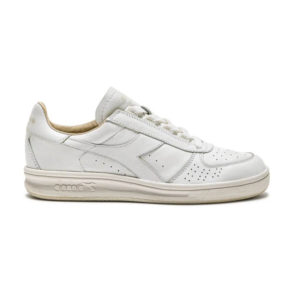 Diadora Men's White Sneakers, 7 Uk, Premium Stone Washed Unisex Trainers