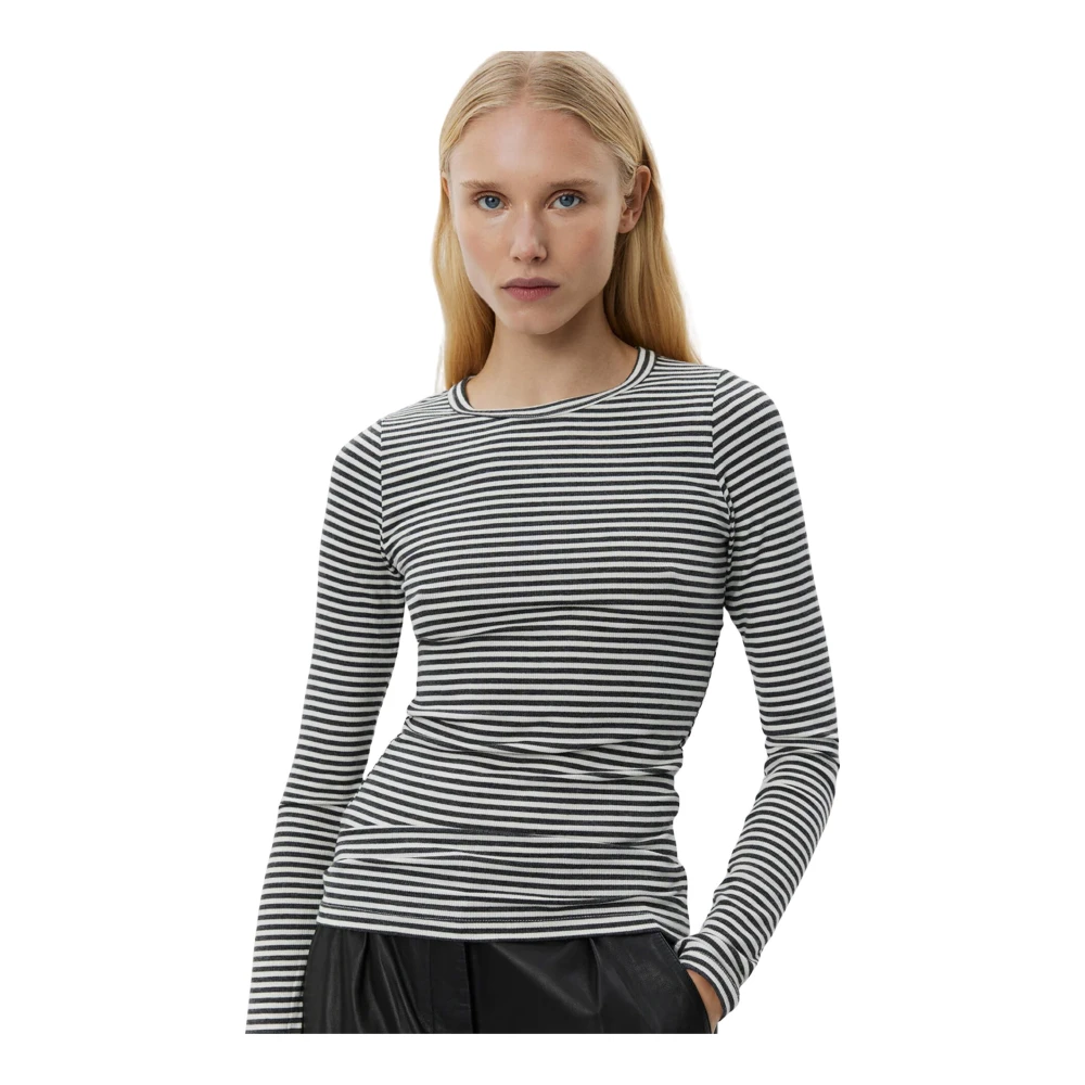 Sofie Schnoor Klassieke Gestreepte Longsleeve T-shirt Black Dames