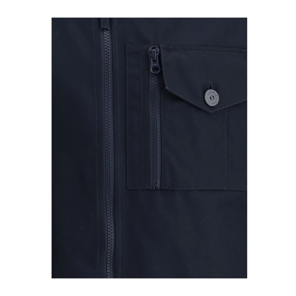 Stone Island Klassieke Katoenen Jas met Dubbele Rits Blue Heren