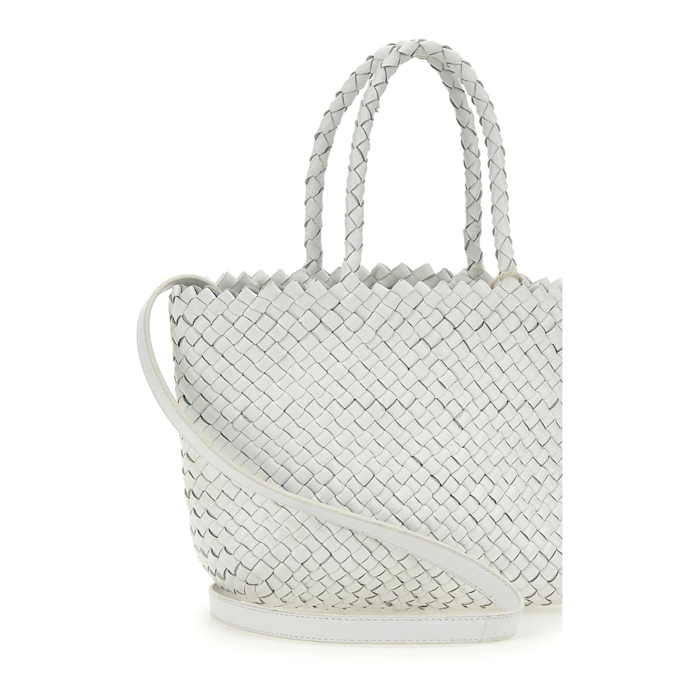 Dragon Diffusion Witte Geweven Leren Handtas met Pochette White Dames