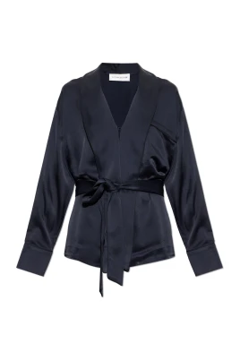 Satin Belted Blazer