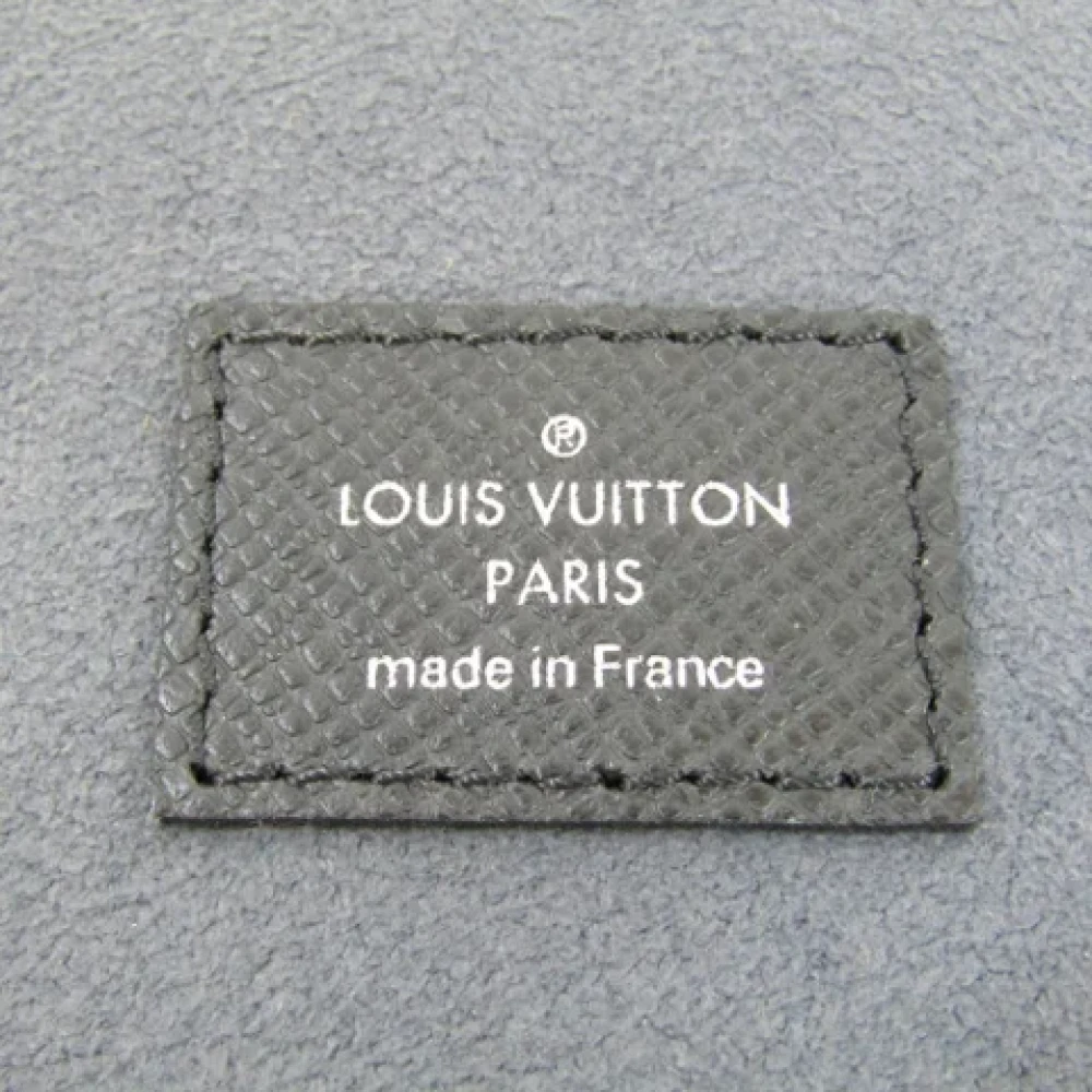 Louis Vuitton Vintage Tweedehands Zwarte Leren Louis Vuitton Reistas Black Dames