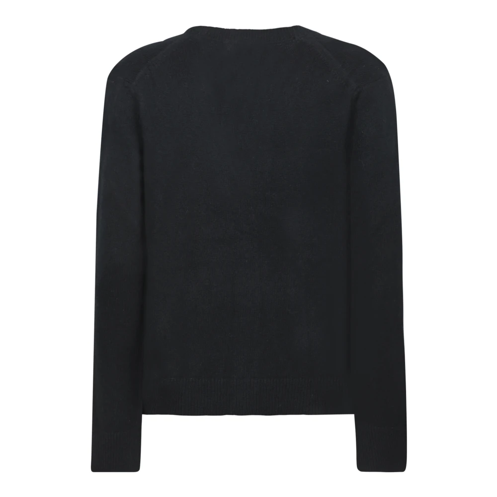 Maison Kitsuné Zwarte Cardigan Sweater Aw24 Black Dames