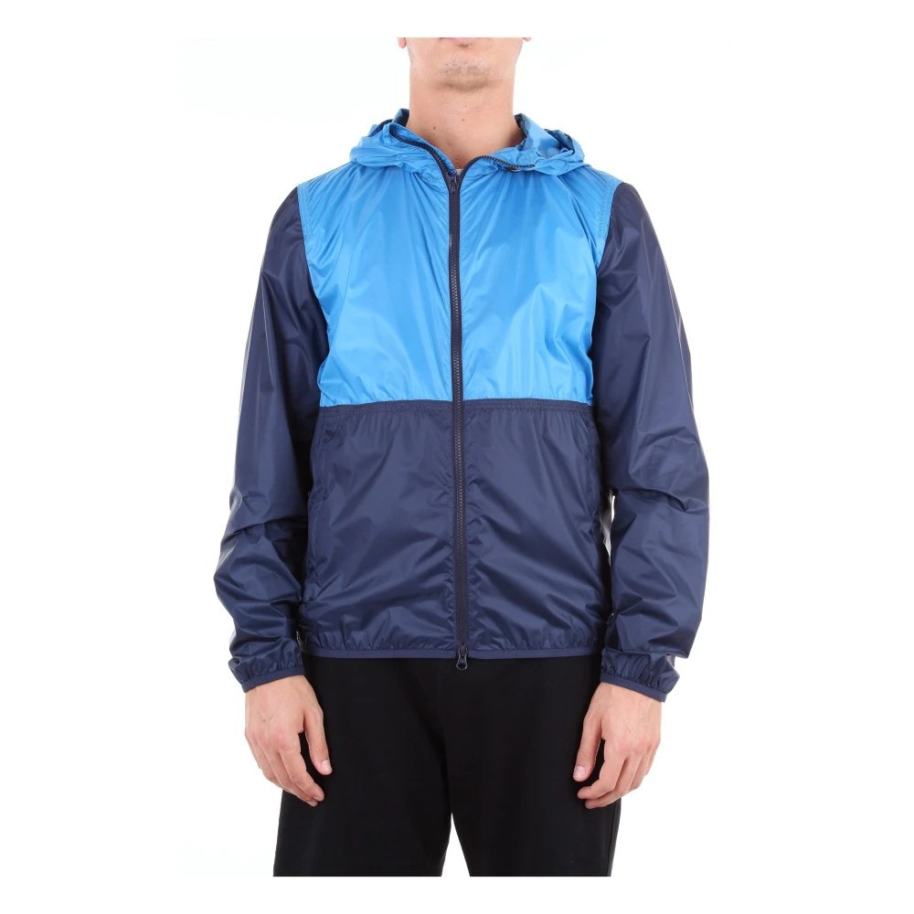 Woolrich Men's Blue Hooded Bomber Jacket