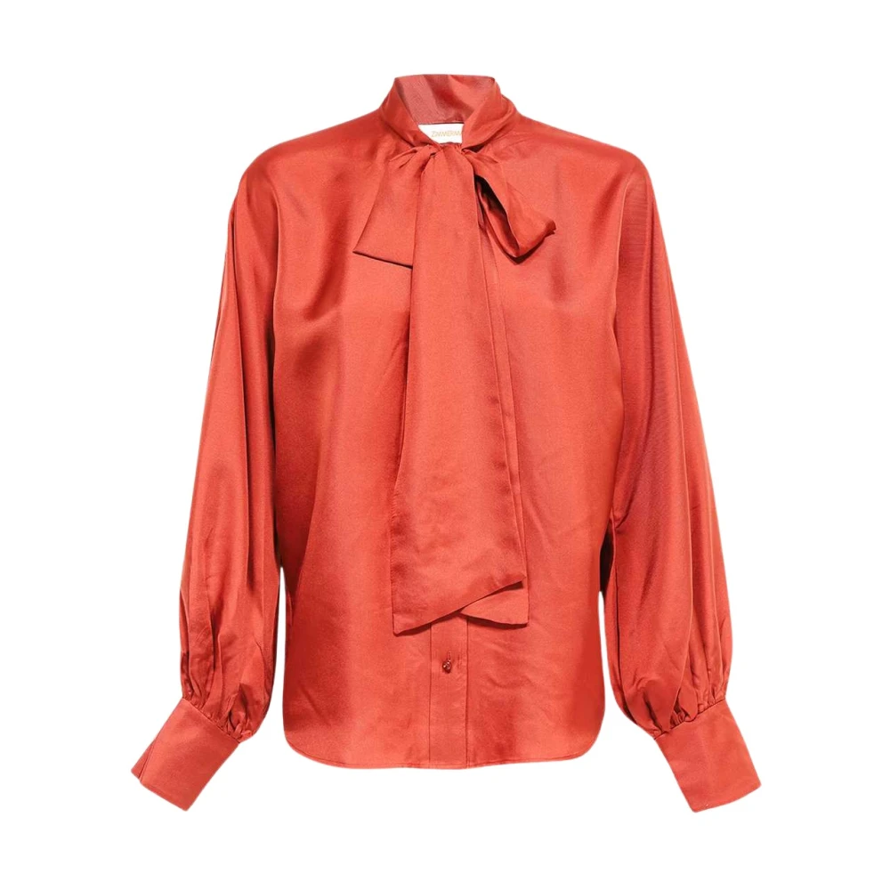 Zimmermann Casual Katoenen Overhemd voor Mannen Orange Dames