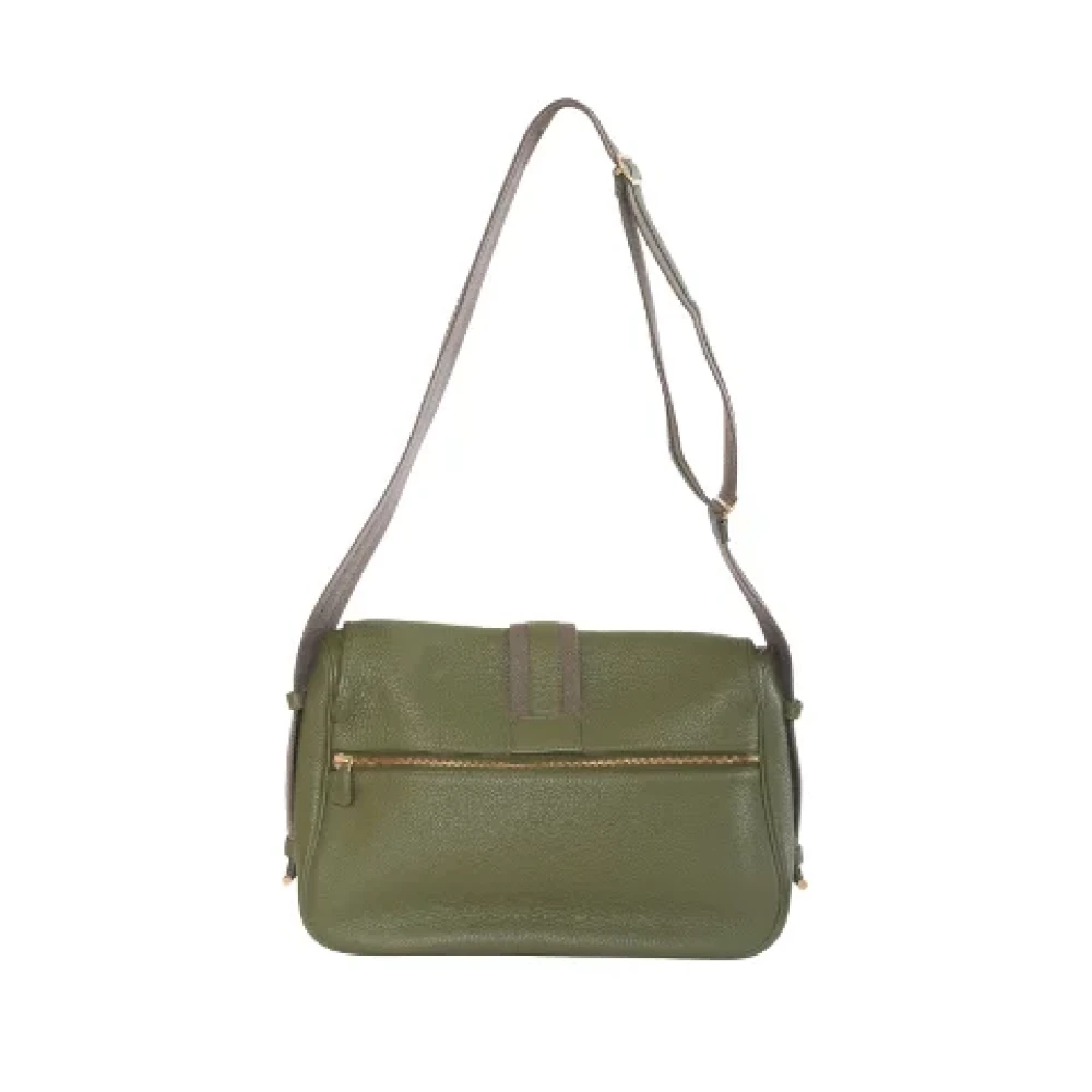 Hermès Vintage Pre-owned Leather shoulder-bags Green Dames