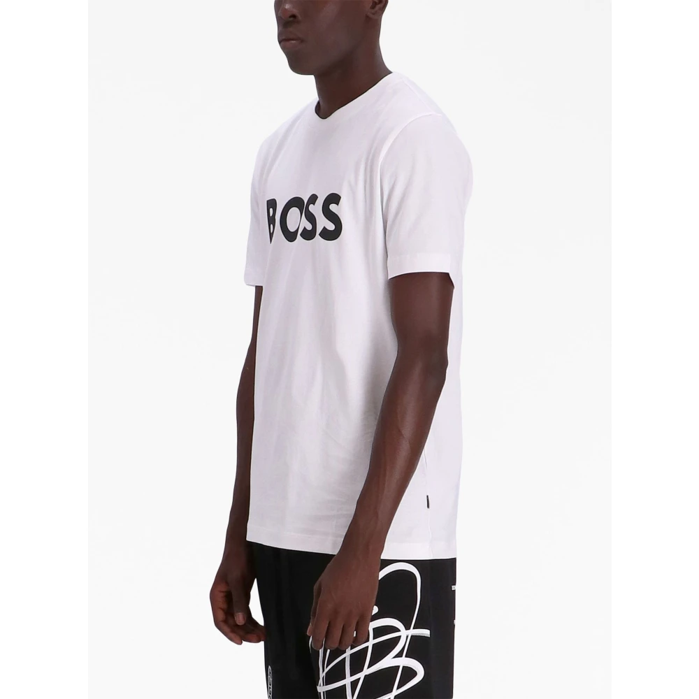 Hugo Boss Witte Jersey Shirt White Heren