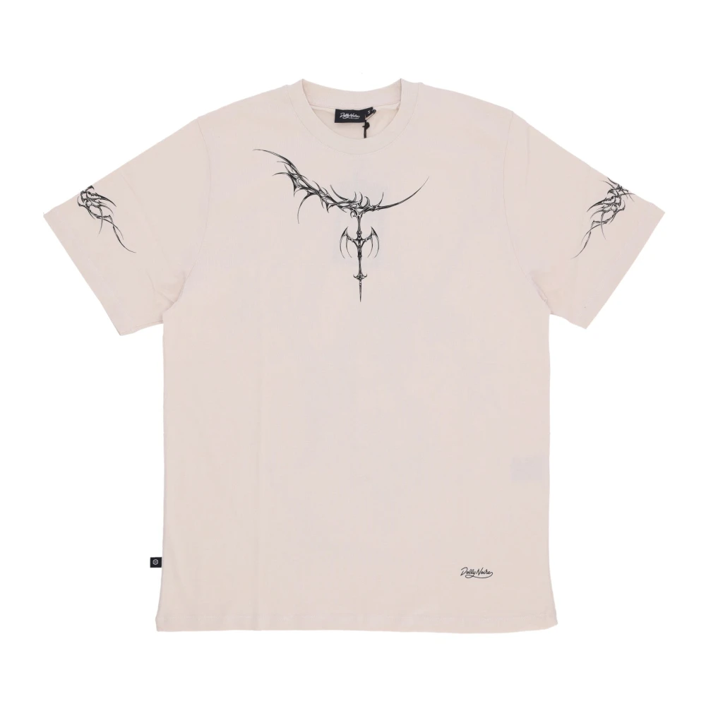 Dolly Noire Beige Heren Choke Tee met Screen Printing Beige Heren