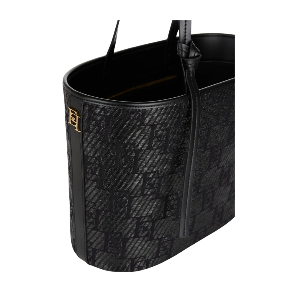 Elisabetta Franchi Stijlvolle Shopper Tas Black Dames