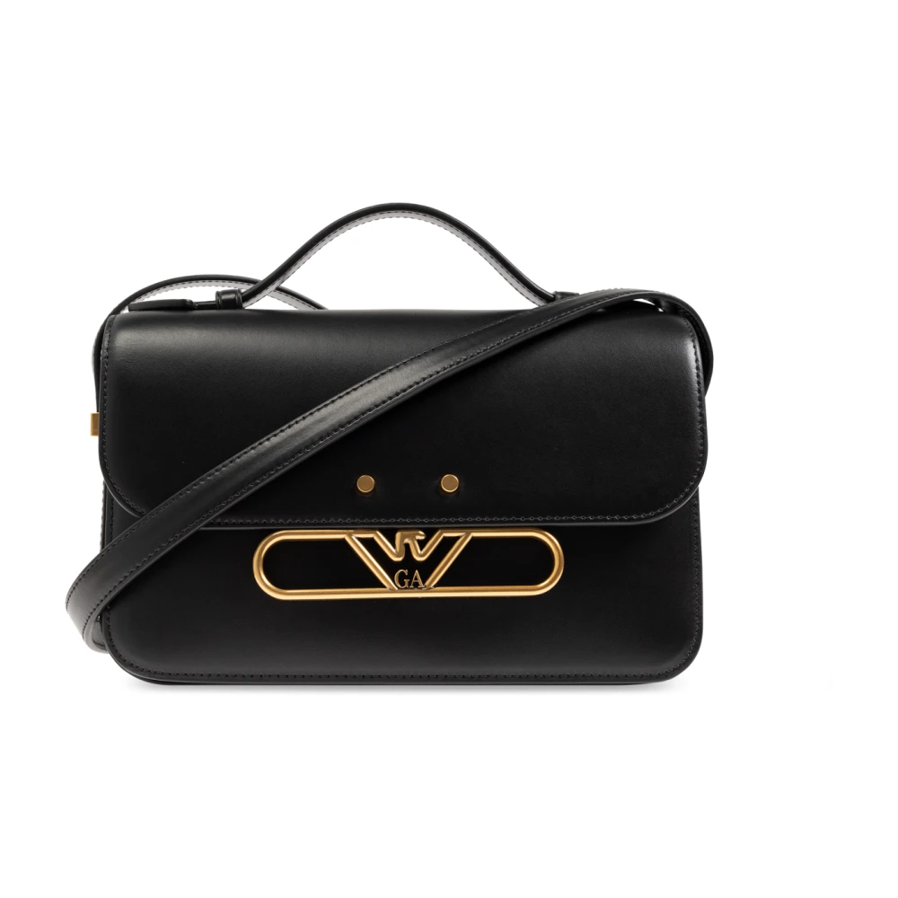 Emporio Armani Leren handtas Black Dames
