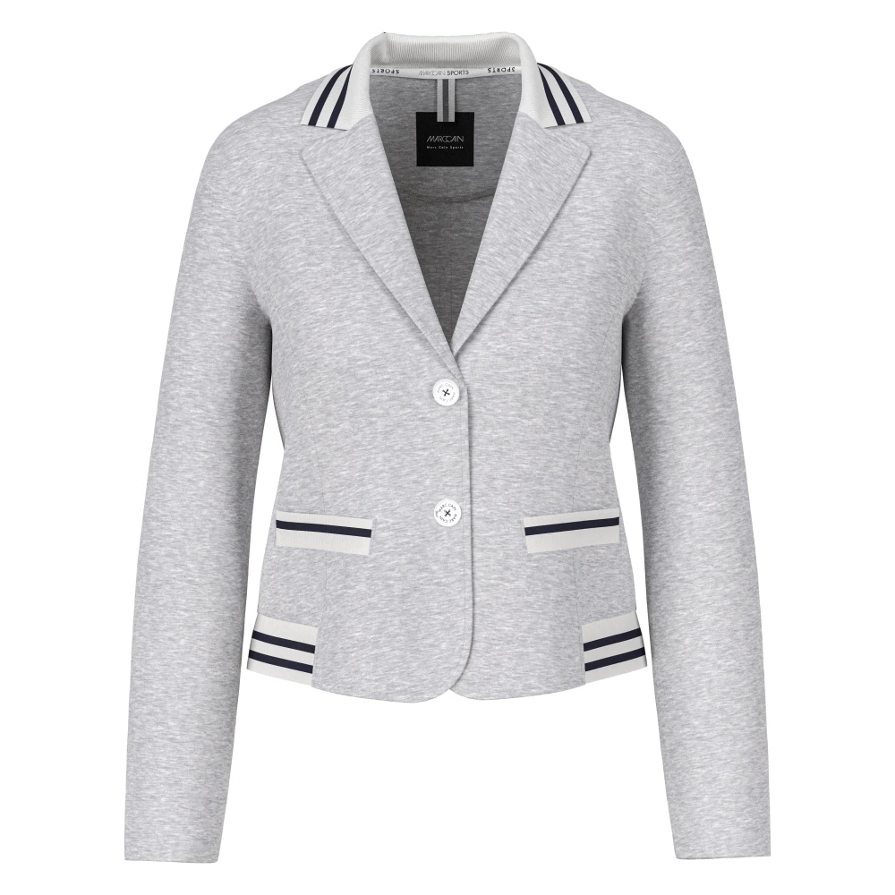 Marc Cain Women's Gray Taillierter Jersey-Blazer