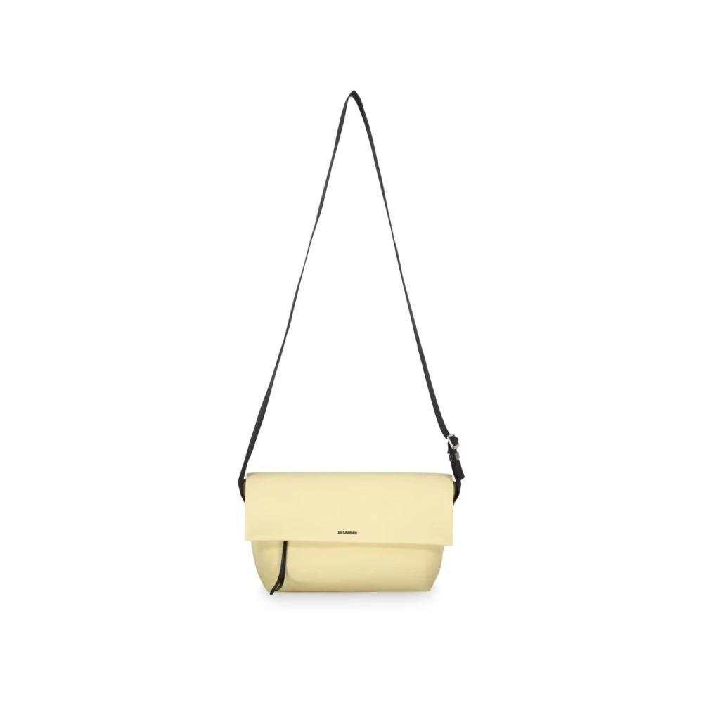 Jil Sander Women's Beige Cross Body Bags, One Size, Crossbody Bag In Cotton And Leather