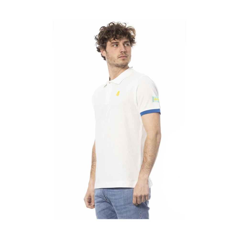 Invicta Wit Katoenen Poloshirt Korte Mouw White Heren