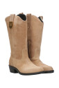 bottes-camperos-en-daim-marron-avec-logo
