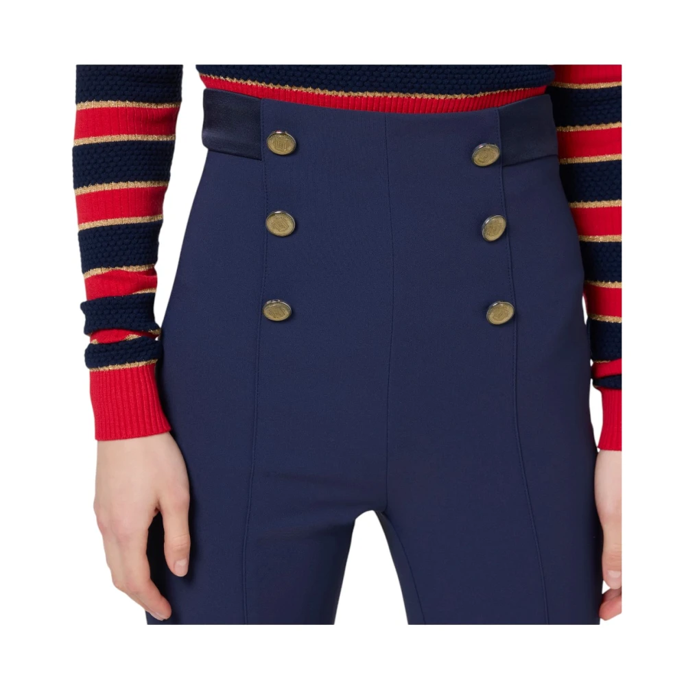 Elisabetta Franchi Stijlvolle Broek voor Vrouwen Blue Dames
