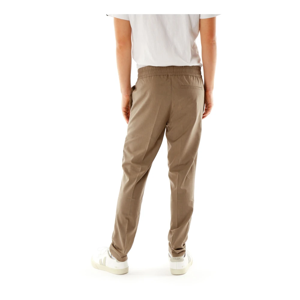 Samsøe Casual Broek met Elastische Tailleband Brown Heren