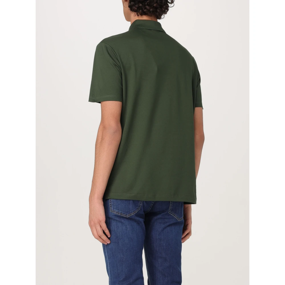 PAUL & SHARK Gebreide Polo met Shark Badge Green Heren