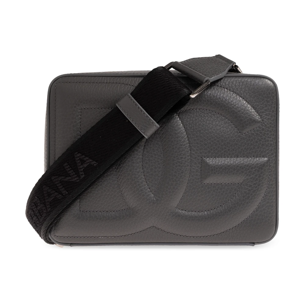 Dolce & Gabbana Men's Gray Shoulder Bag With Logo