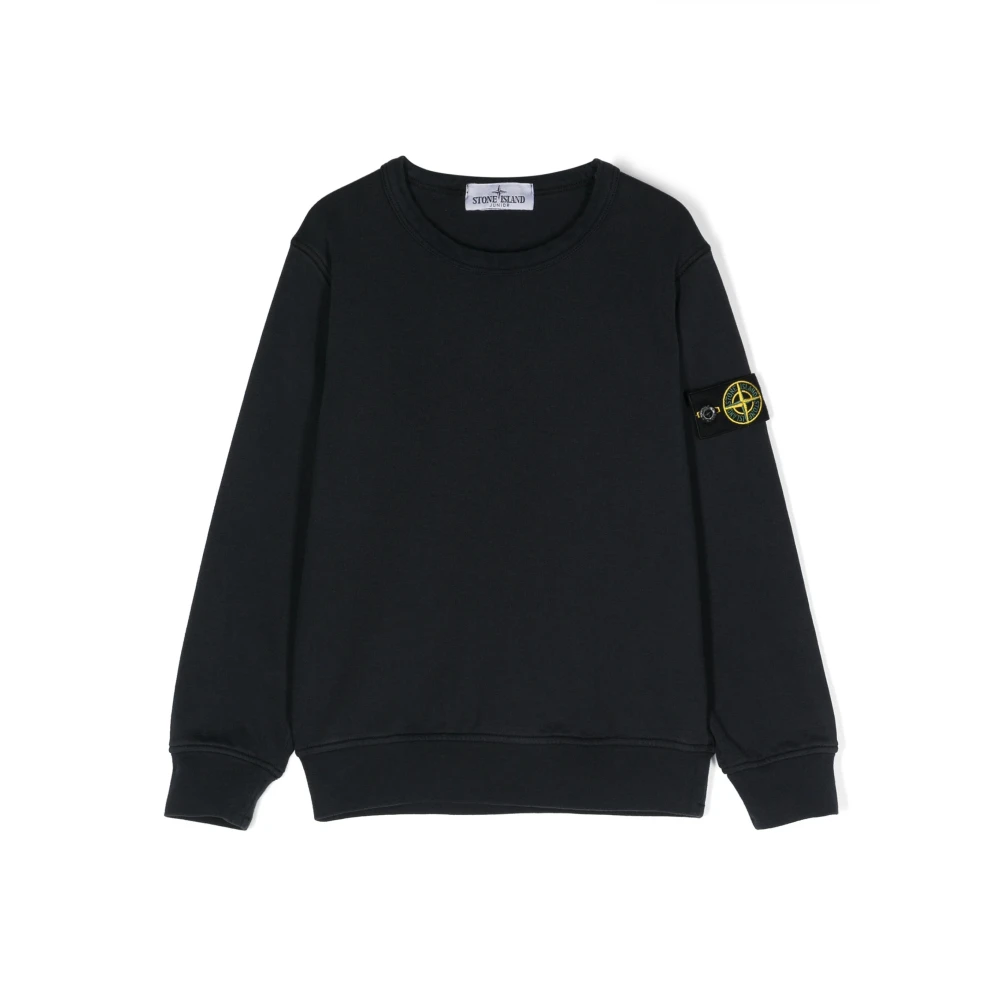 Stone Island Boys Blue Sweatshirts,, Crew Neck Sweatshirt Size 4 Y